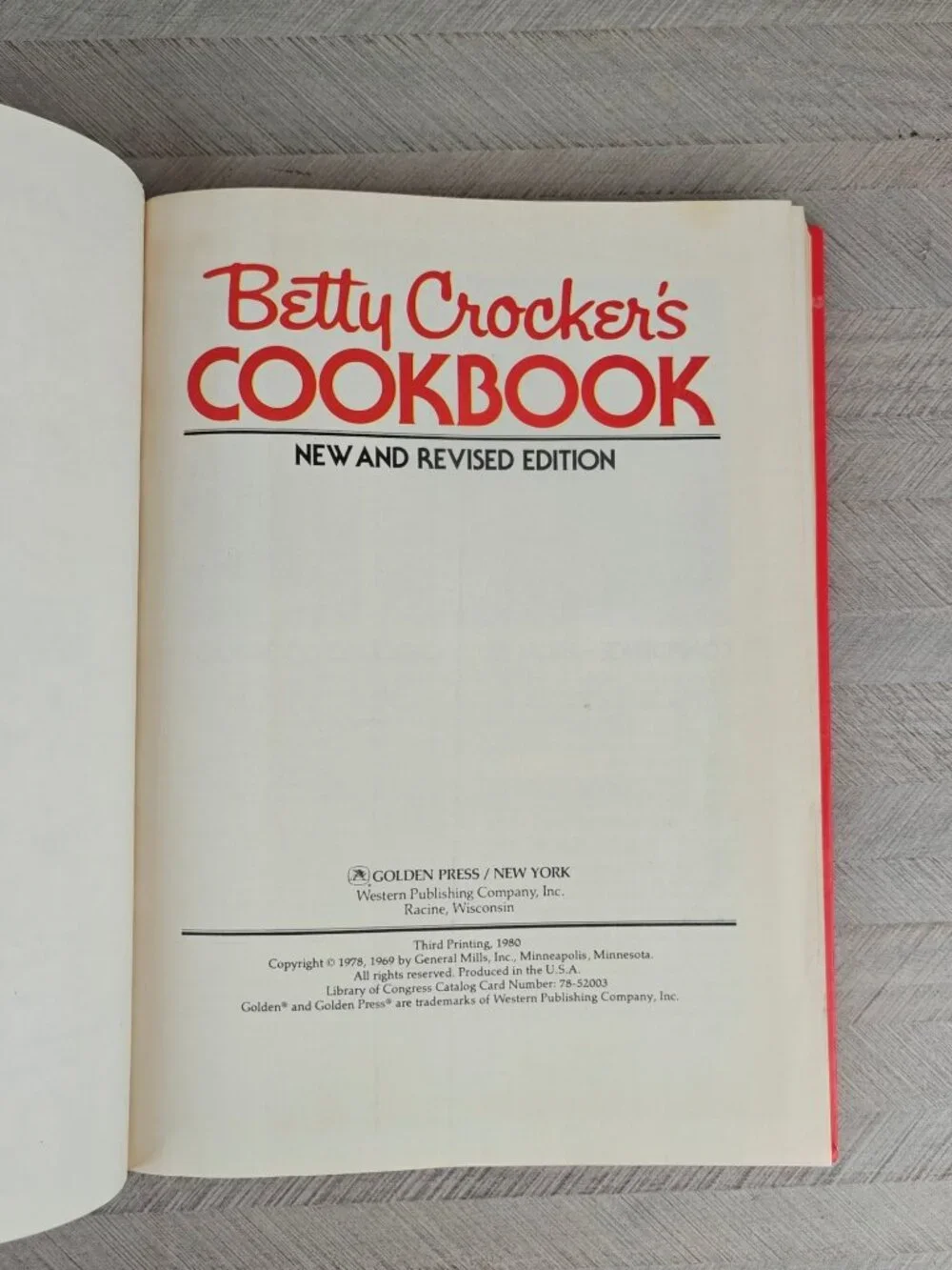 Betty Crocker’s Cookbook New And Revised Edition Hardcover 1980 Recipes